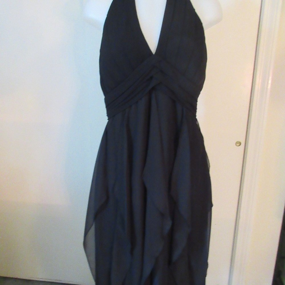 Signature Black Lined Tie Back dress SZ 8